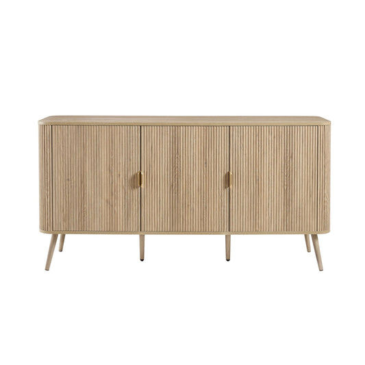 Hattie 3 Door Sideboard - Light Wood - DUSK