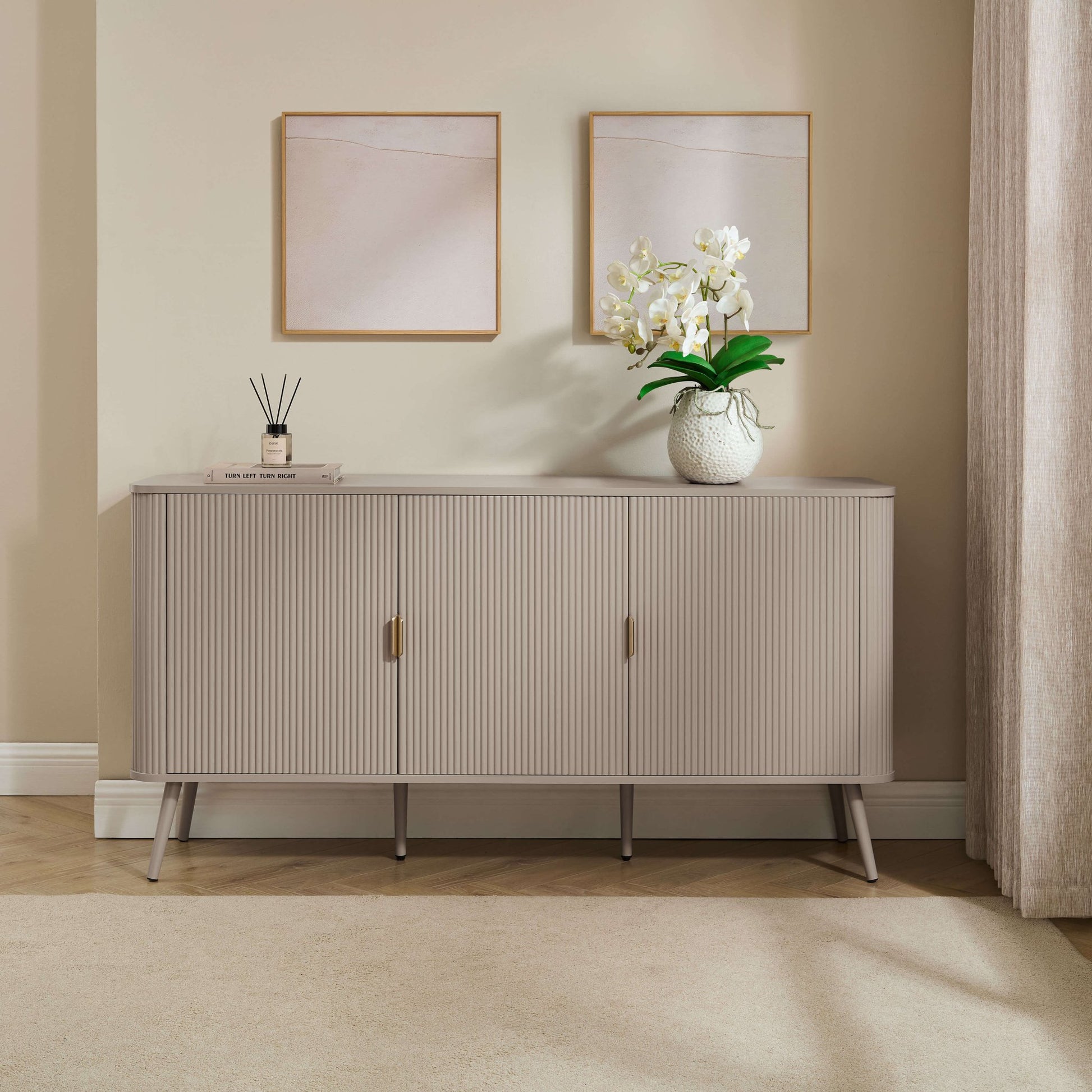 Hattie 3 Door Sideboard - Taupe - DUSK