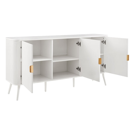 Hattie 3 Door Sideboard - Warm White - DUSK