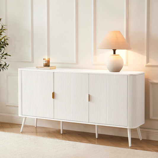 Hattie 3 Door Sideboard - Warm White - DUSK