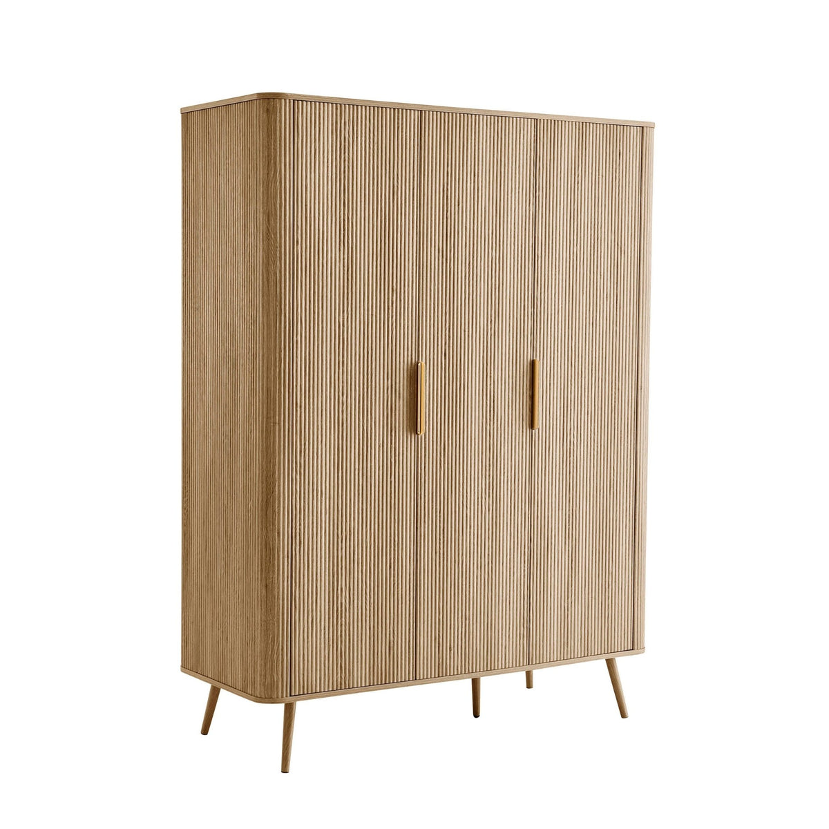 Hattie 3 Door Wardrobe - Light Wood - DUSK