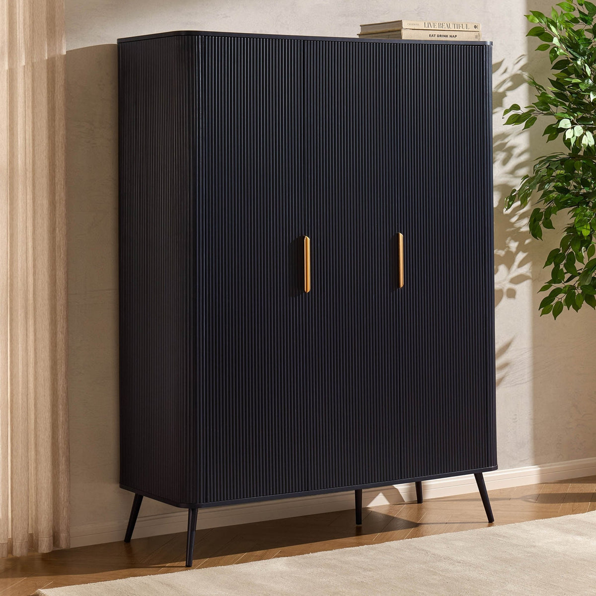Hattie 3 Door Wardrobe - Midnight - DUSK