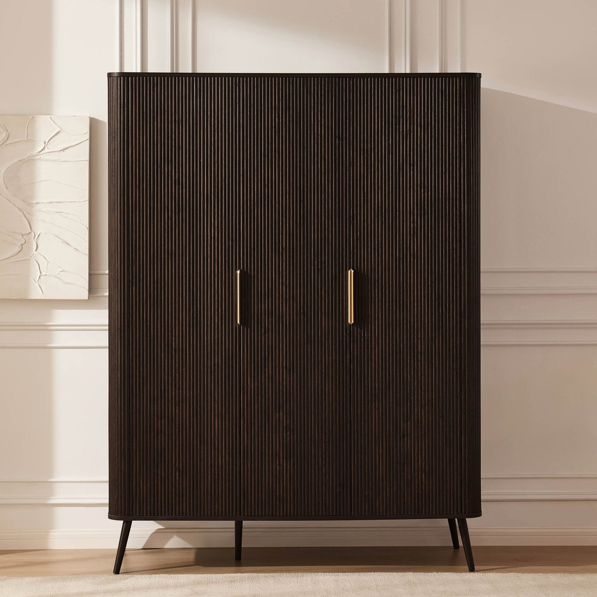 Hattie 3 Door Wardrobe - Walnut - DUSK