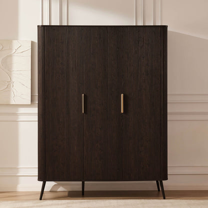 Hattie 3 Door Wardrobe - Walnut - DUSK