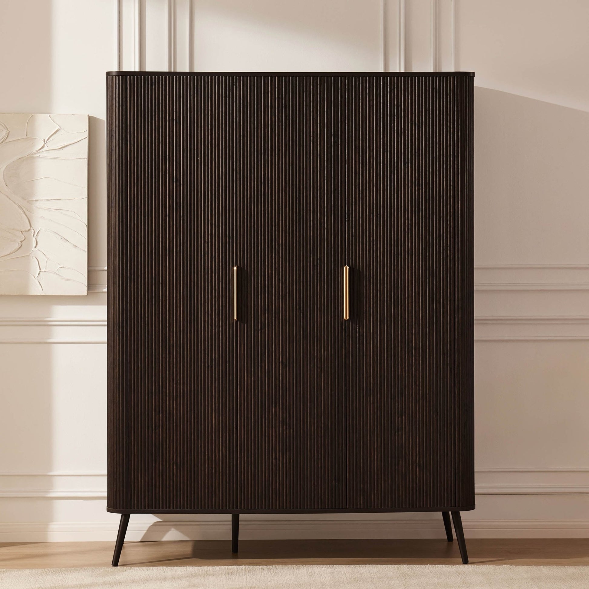 Hattie 3 Door Wardrobe - Walnut - DUSK