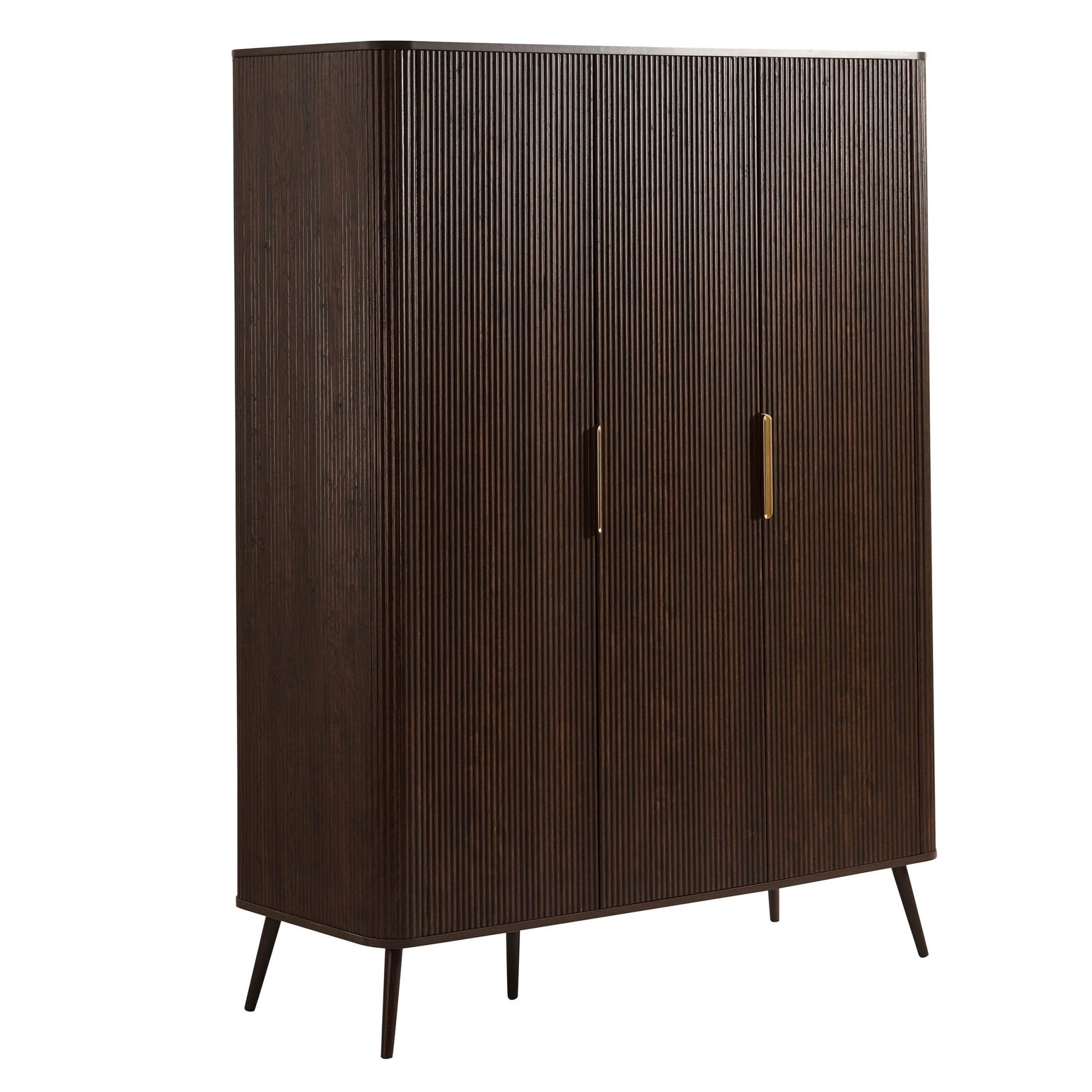 Hattie 3 Door Wardrobe - Walnut - DUSK