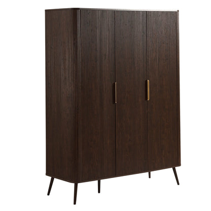 Hattie 3 Door Wardrobe - Walnut - DUSK