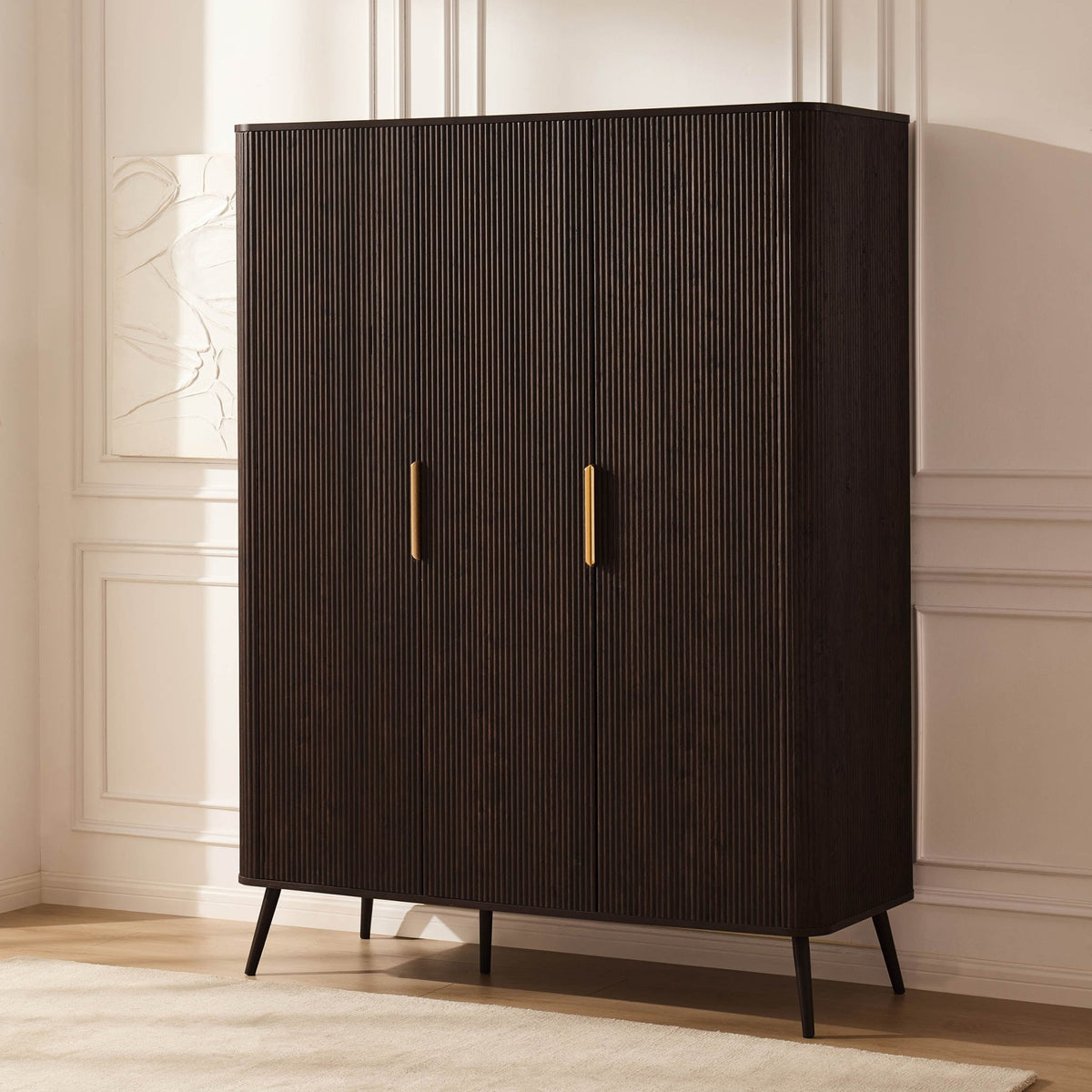 Hattie 3 Door Wardrobe - Walnut - DUSK