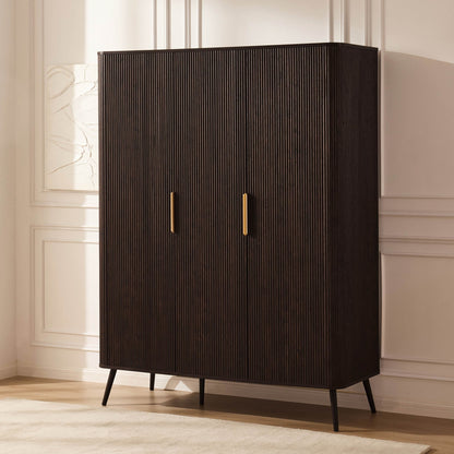 Hattie 3 Door Wardrobe - Walnut - DUSK