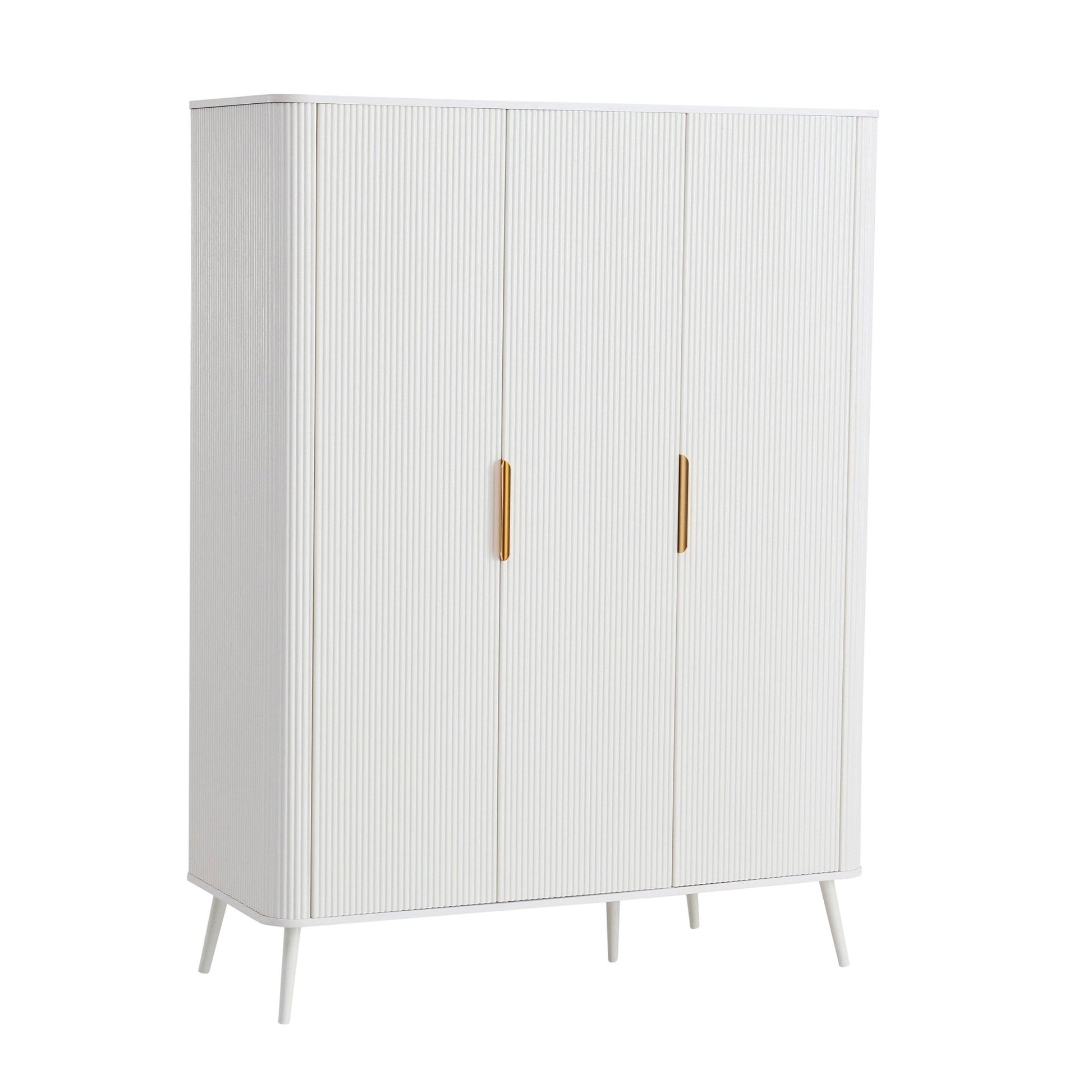 Hattie 3 Door Wardrobe - Warm White - DUSK