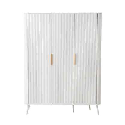 Hattie 3 Door Wardrobe - Warm White - DUSK