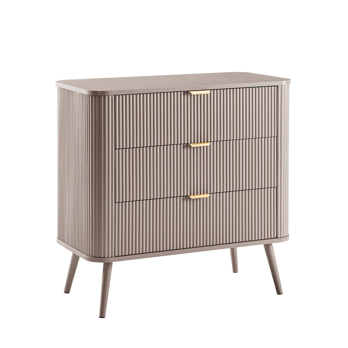 Hattie 3 Drawer Small Chest - Taupe - DUSK