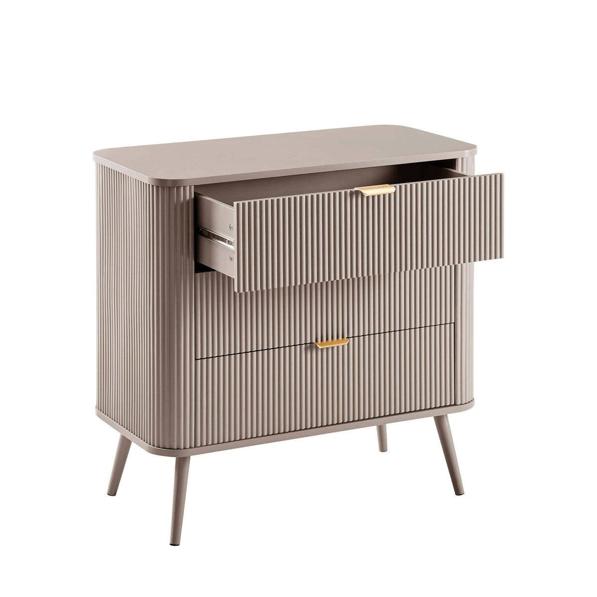 Hattie 3 Drawer Small Chest - Taupe - DUSK