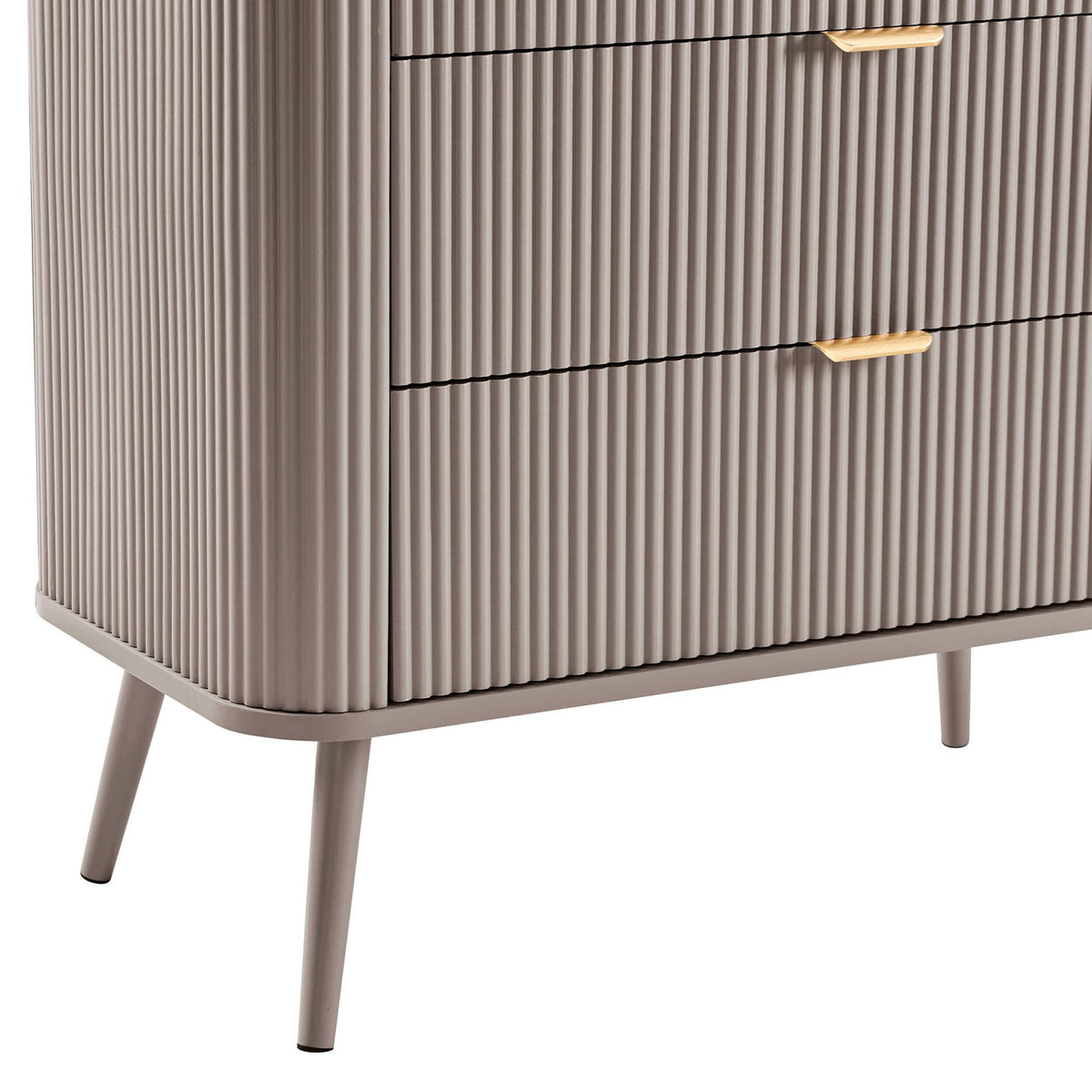 Hattie 3 Drawer Small Chest - Taupe - DUSK