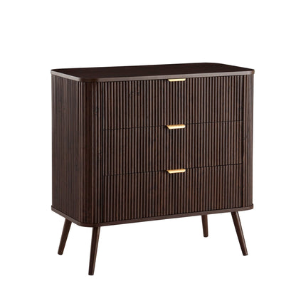 Hattie 3 Drawer Small Chest - Walnut - DUSK