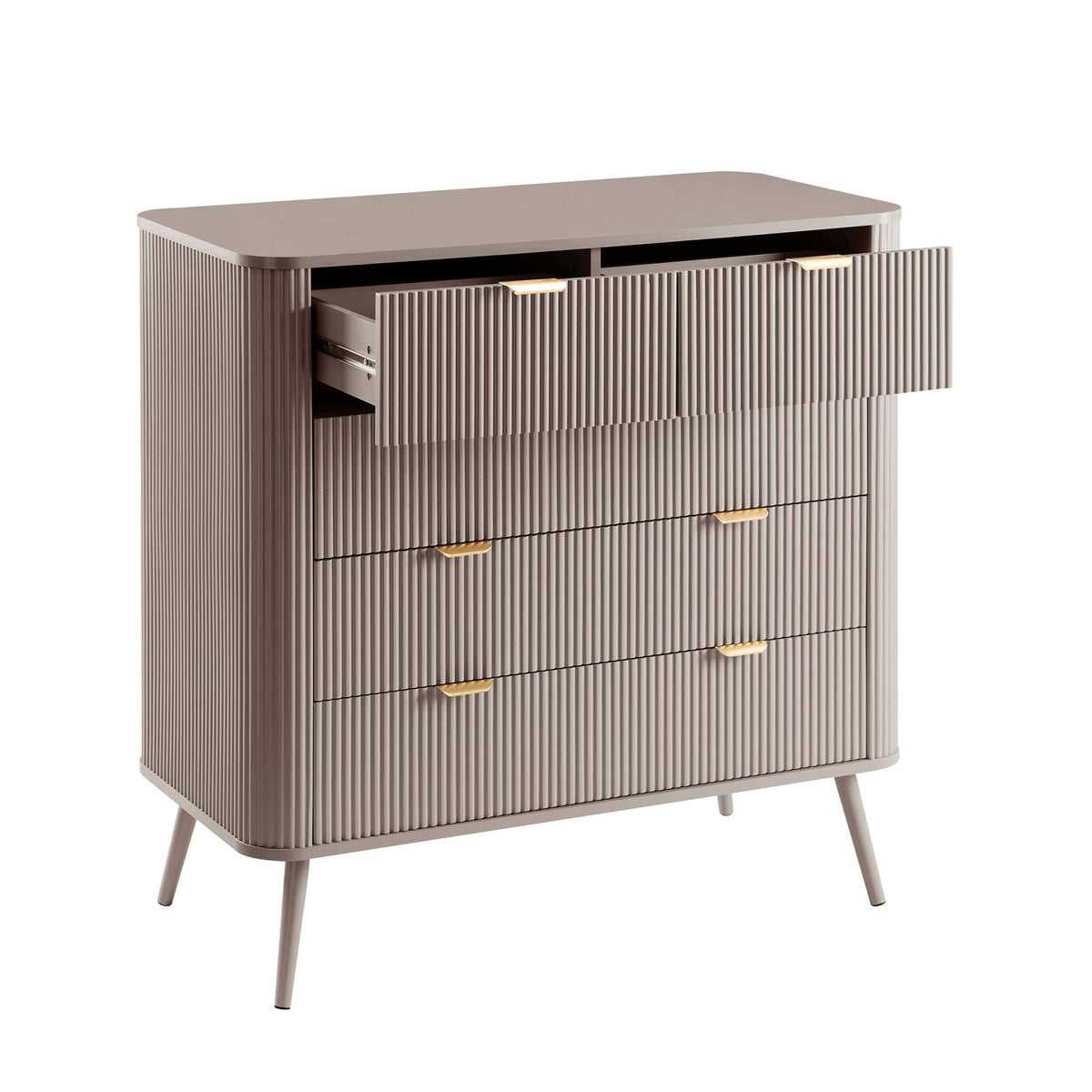 Hattie 5 Drawer Chest - Taupe - DUSK