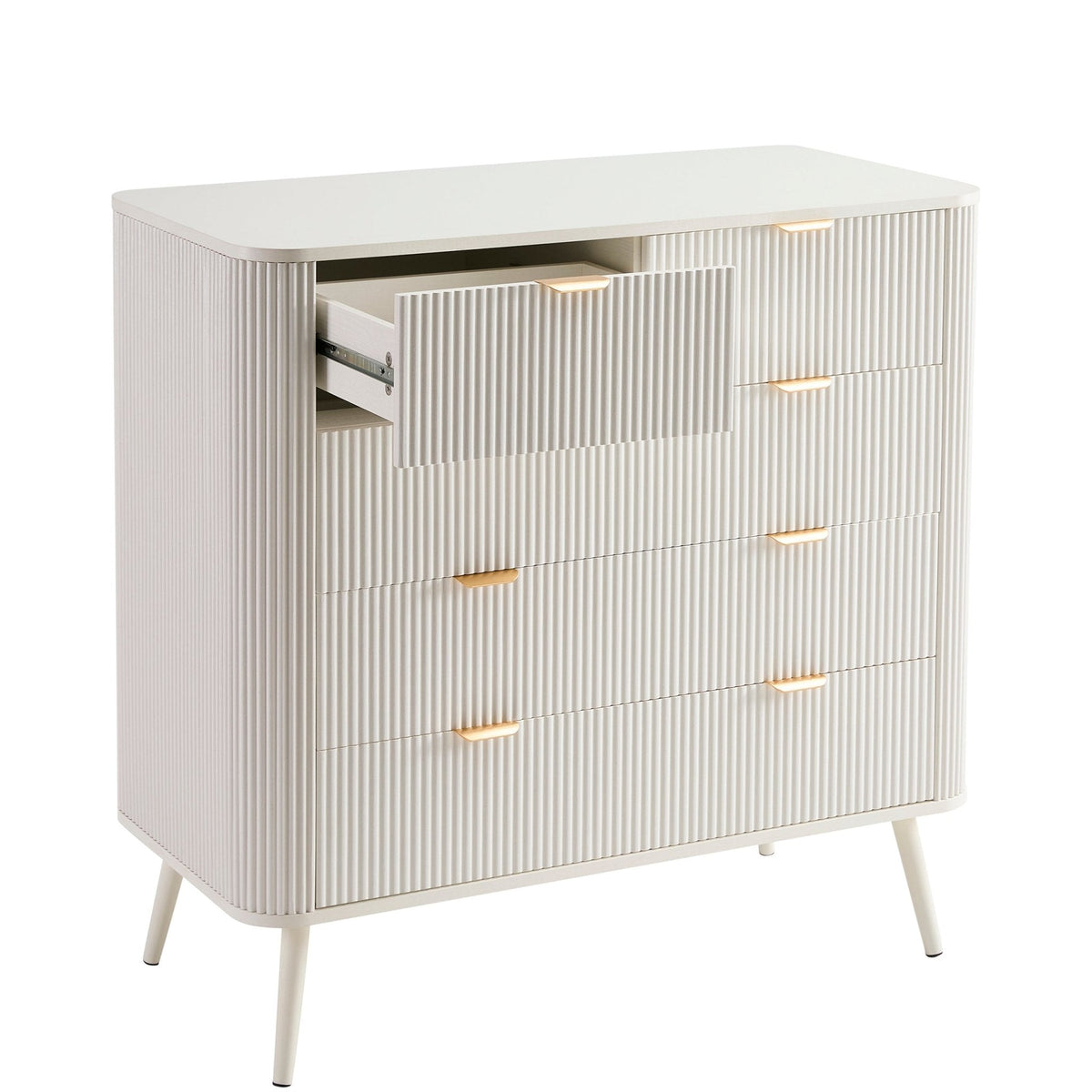 Hattie 5 Drawer Chest - Warm White - DUSK