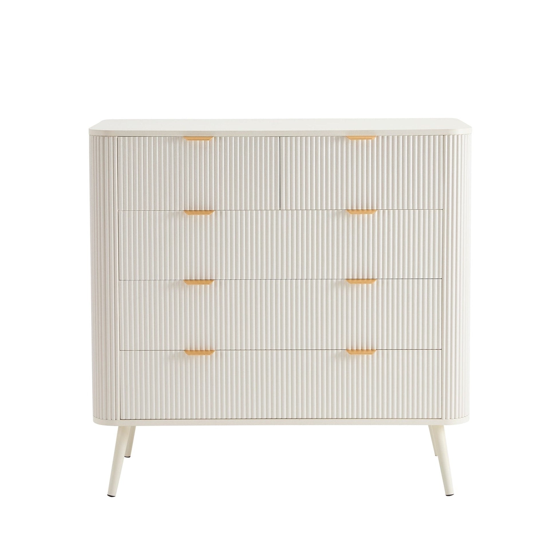 Hattie 5 Drawer Chest - Warm White - DUSK