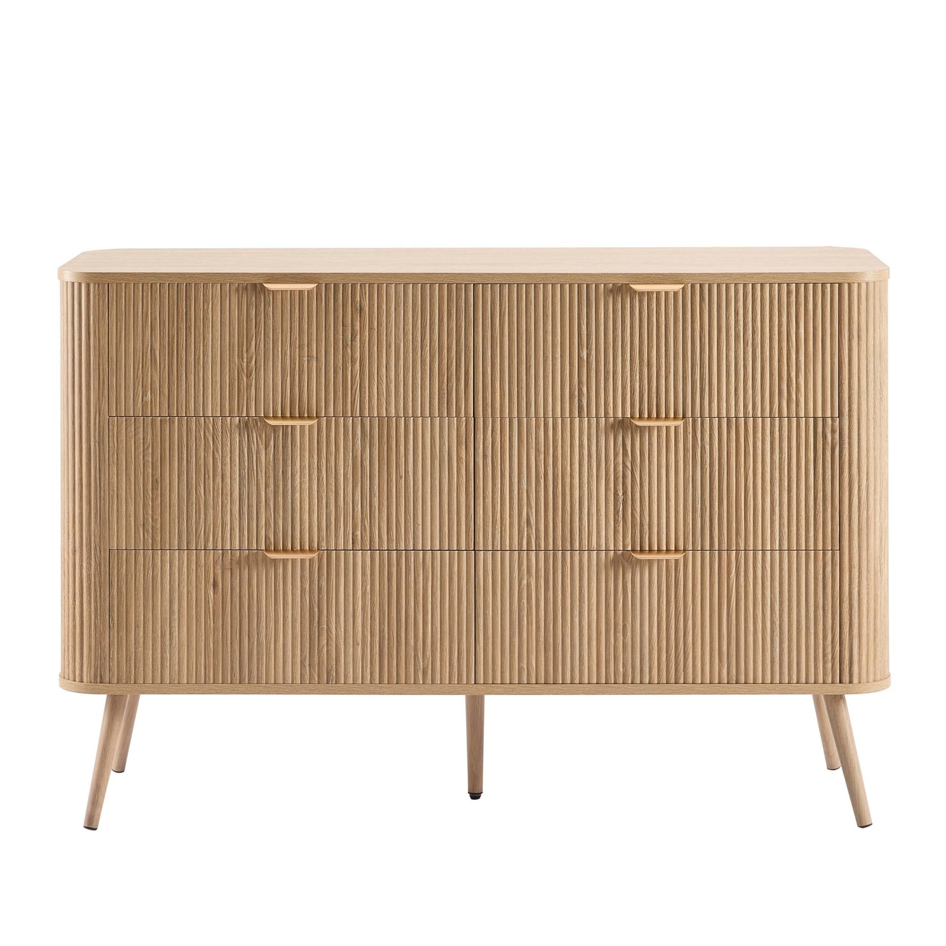 Hattie 6 Drawer Large Chest - Light Wood - DUSK