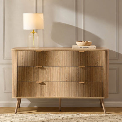 Hattie 6 Drawer Large Chest - Light Wood - DUSK