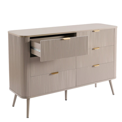 Hattie 6 Drawer Large Chest - Taupe - DUSK