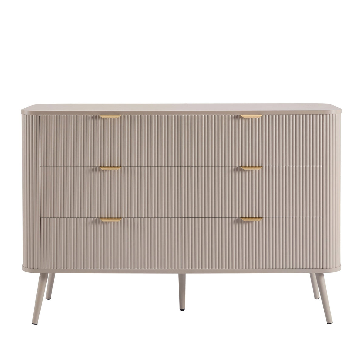 Hattie 6 Drawer Large Chest - Taupe - DUSK