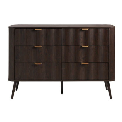 Hattie 6 Drawer Large Chest - Walnut - DUSK