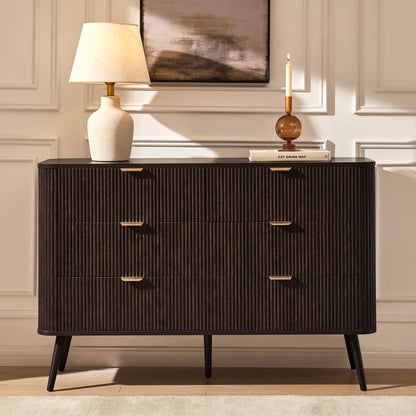 Hattie 6 Drawer Large Chest - Walnut - DUSK