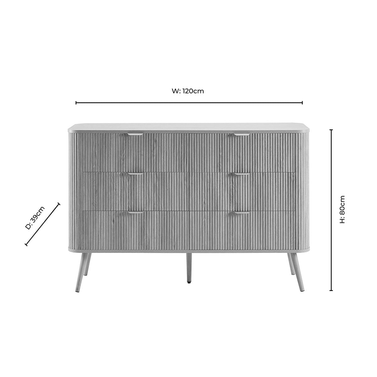 Hattie 6 Drawer Large Chest - Walnut - DUSK