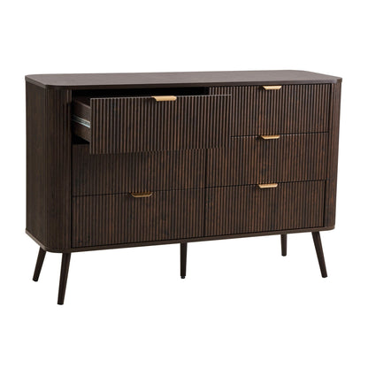 Hattie 6 Drawer Large Chest - Walnut - DUSK