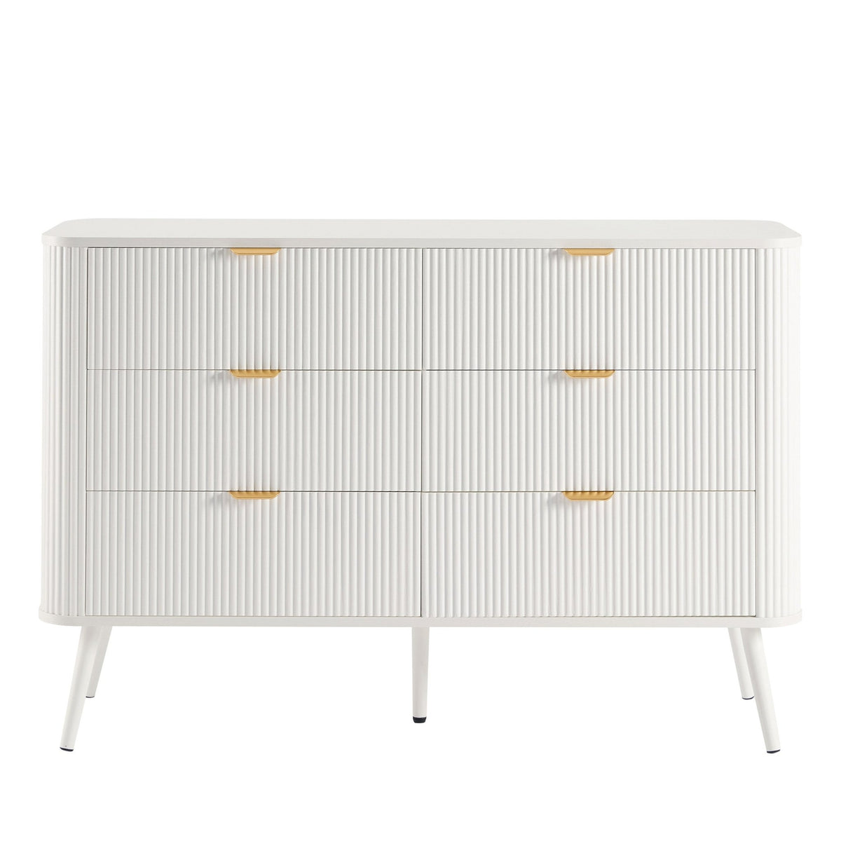 Hattie 6 Drawer Large Chest - Warm White - DUSK