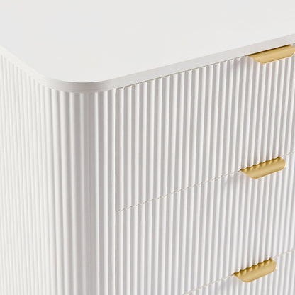 Hattie 6 Drawer Large Chest - Warm White - DUSK