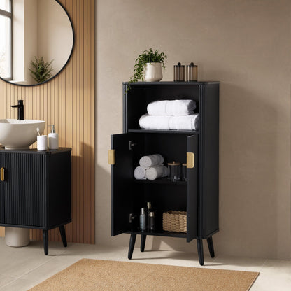 Hattie Bathroom Storage Cabinet - Black - DUSK