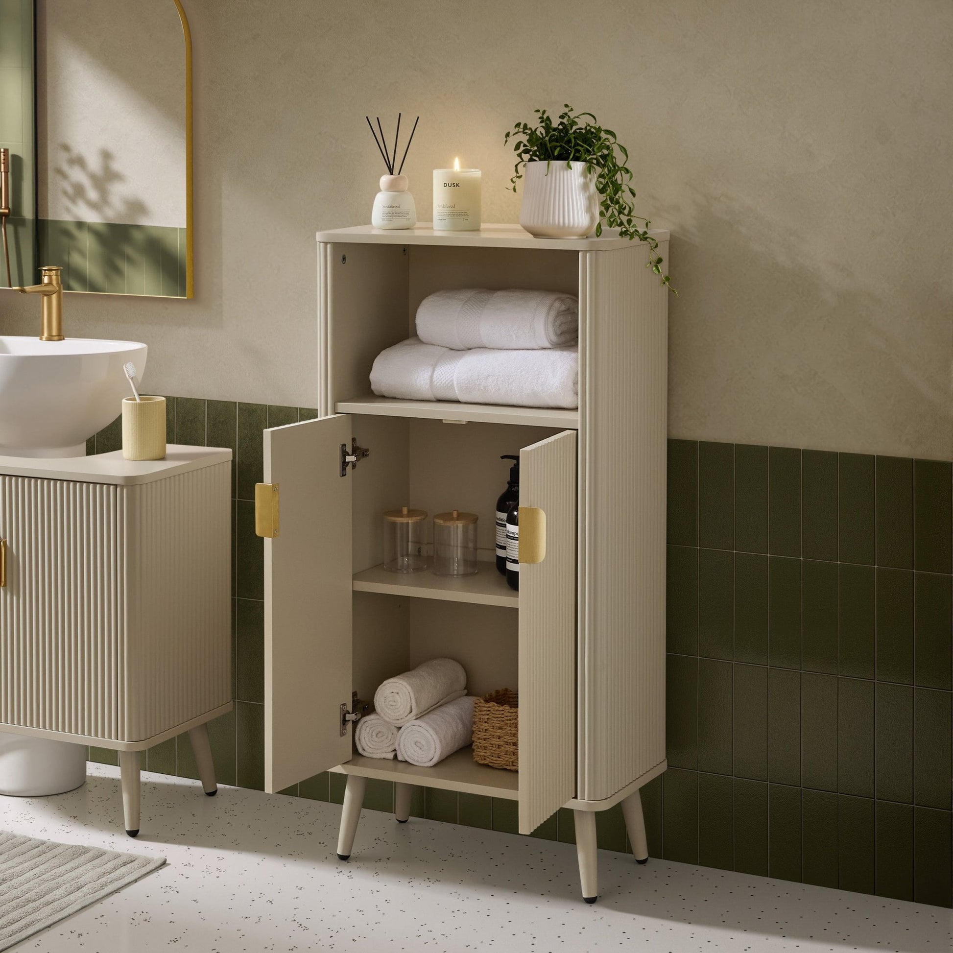 Hattie Bathroom Storage Cabinet - Oyster - DUSK