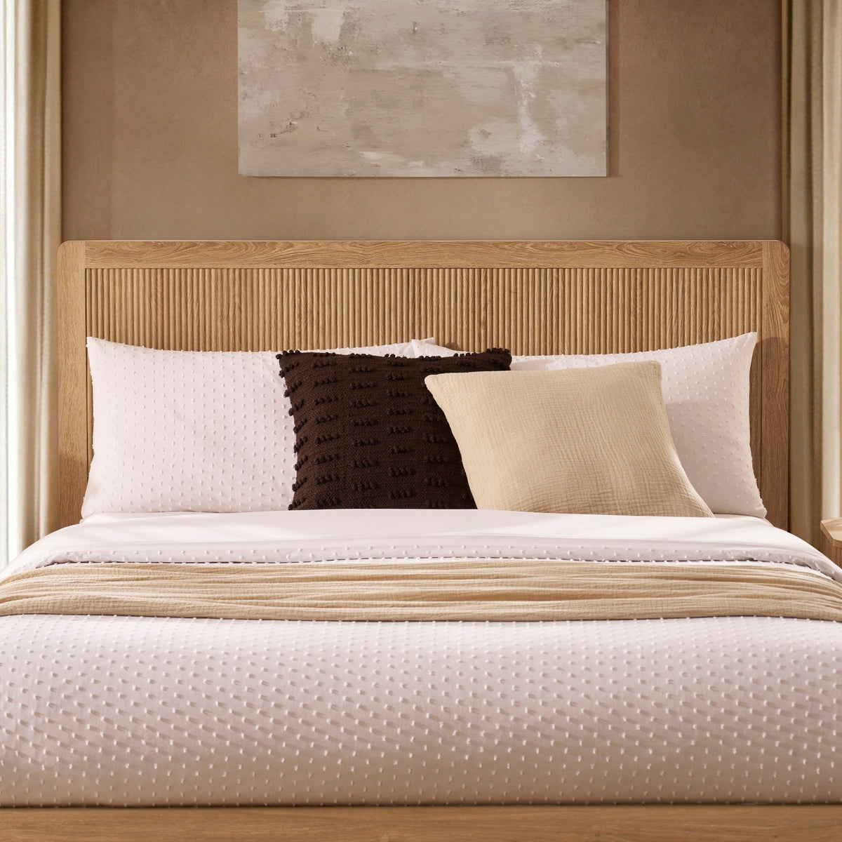 Hattie Bed Frame - Light Wood - DUSK