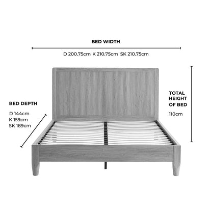 Hattie Bed Frame - Light Wood - DUSK