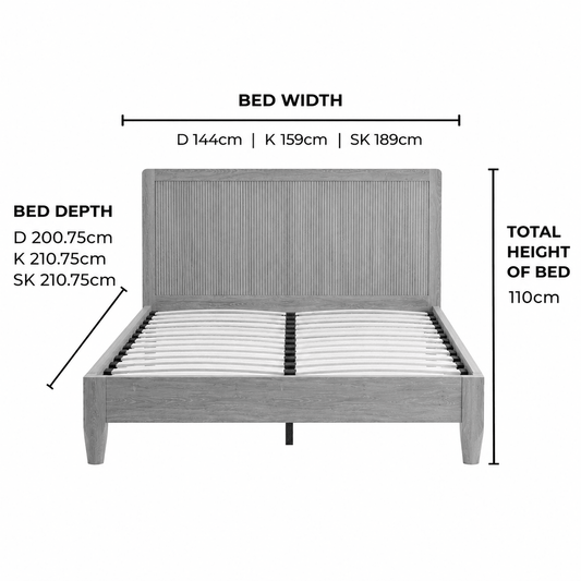 Hattie Bed Frame - Light Wood - DUSK