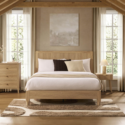 Hattie Bed Frame - Light Wood - DUSK
