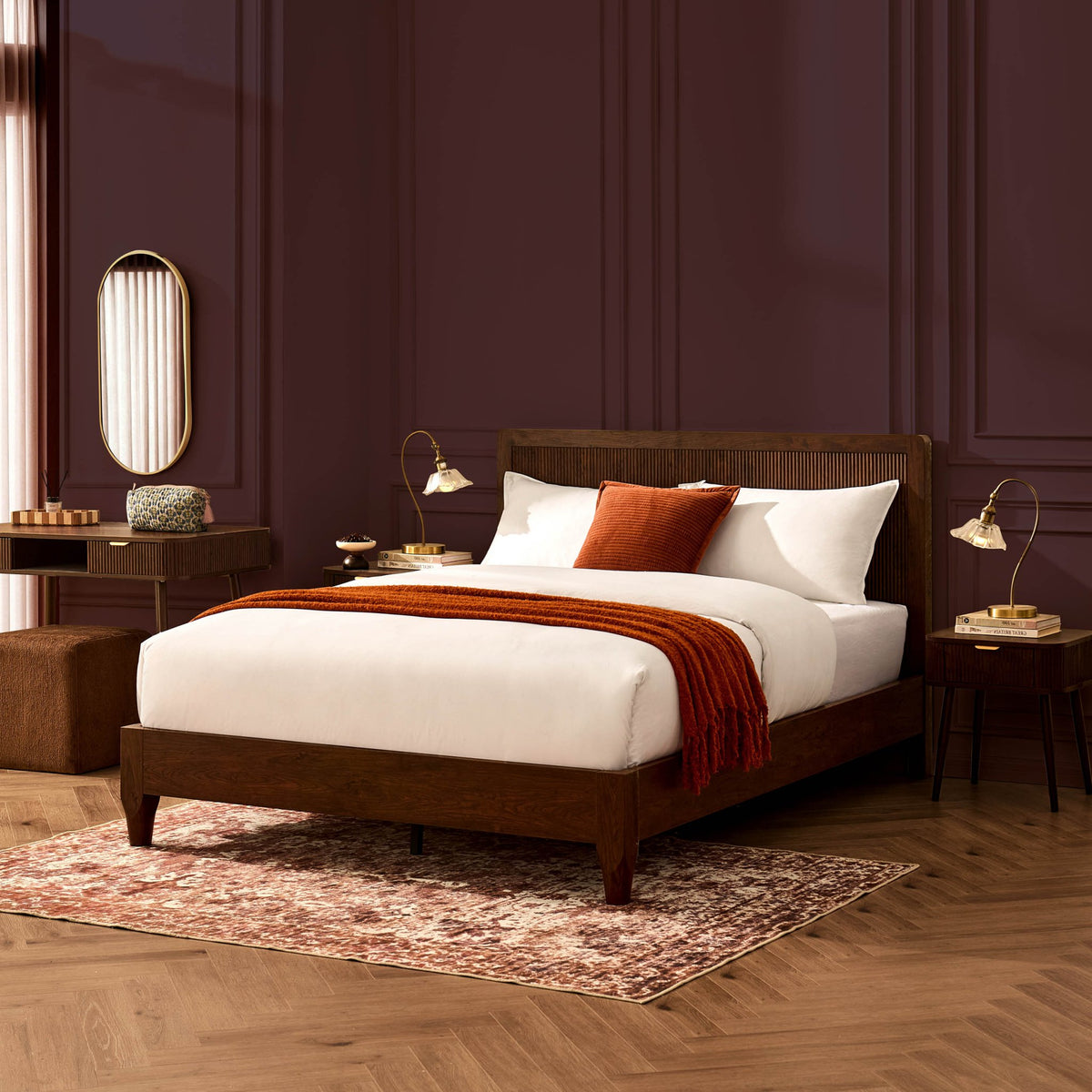Hattie Bed Frame - Wood Walnut - DUSK