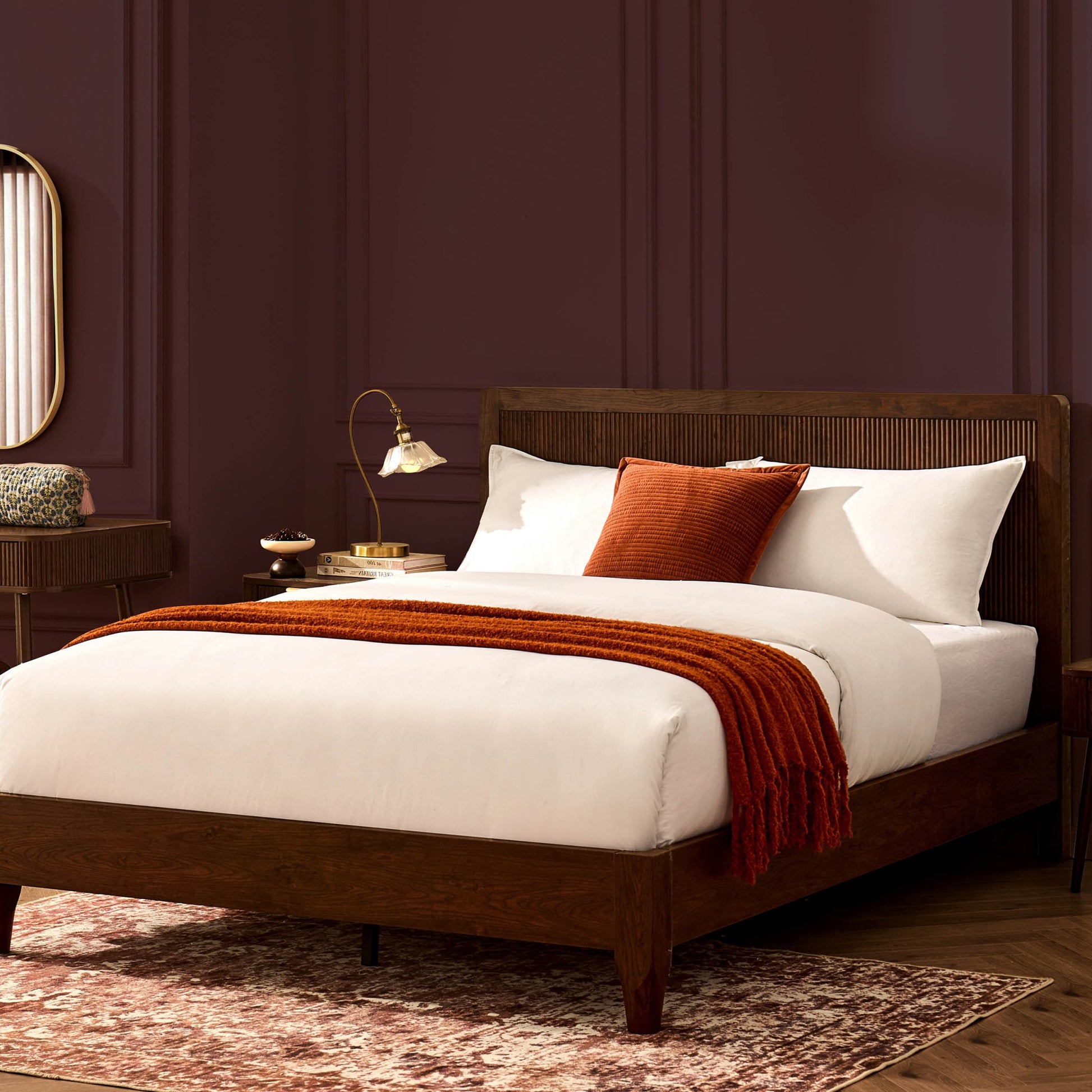 Hattie Bed Frame - Wood Walnut - DUSK