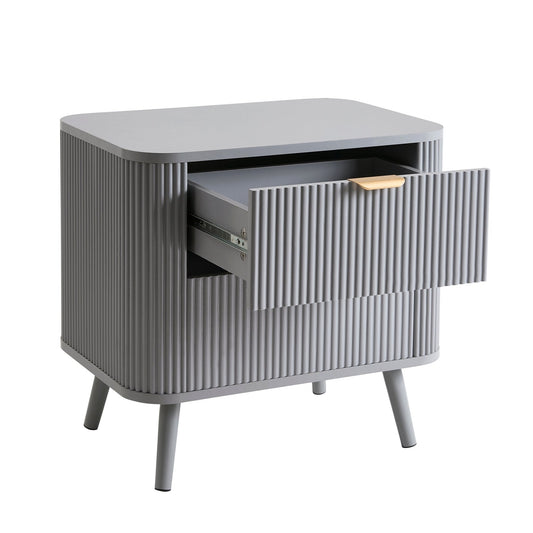 Hattie Bedside - Light Grey - DUSK