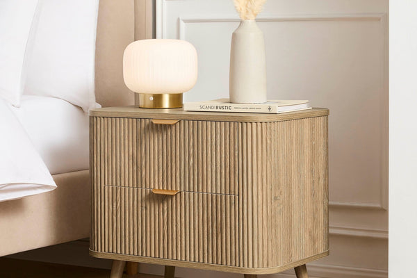 Hattie Bedside - Light Wood - DUSK