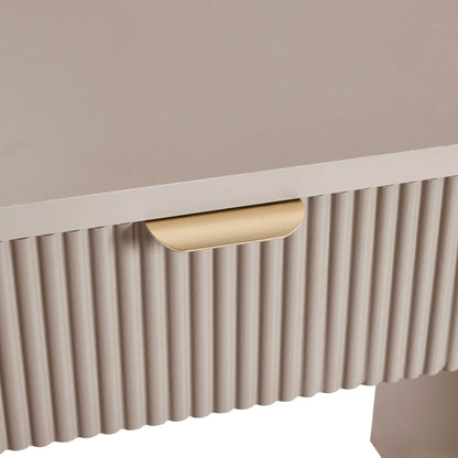 Hattie Large Dressing Table with Drawers - Taupe - DUSK