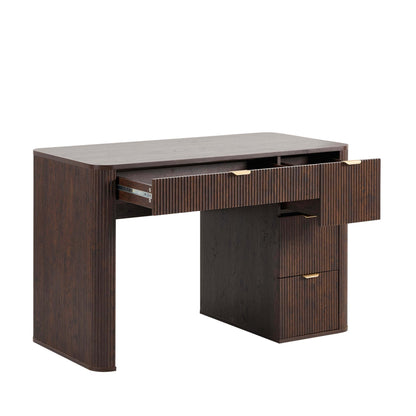 Hattie Large Dressing Table with Drawers - Walnut - DUSK