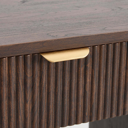 Hattie Large Dressing Table with Drawers - Walnut - DUSK