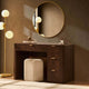 Hattie Large Dressing Table with Drawers - Walnut - DUSK