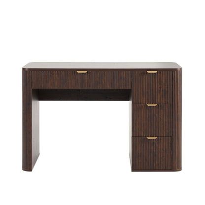 Hattie Large Dressing Table with Drawers - Walnut - DUSK
