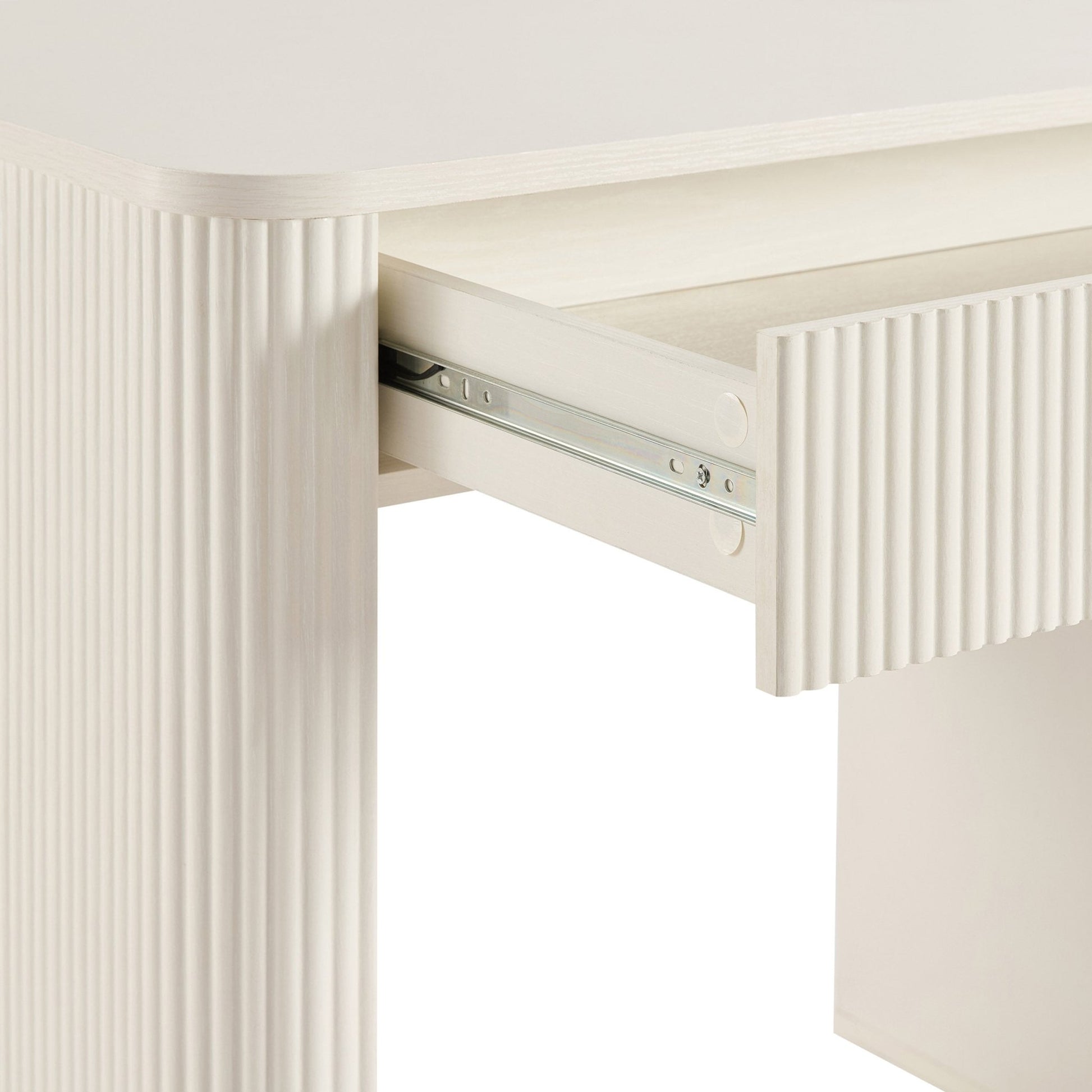 Hattie Large Dressing Table with Drawers - Warm White - DUSK