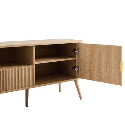 Hattie Large TV Unit for TVs up to 75" - Light Wood - DUSK