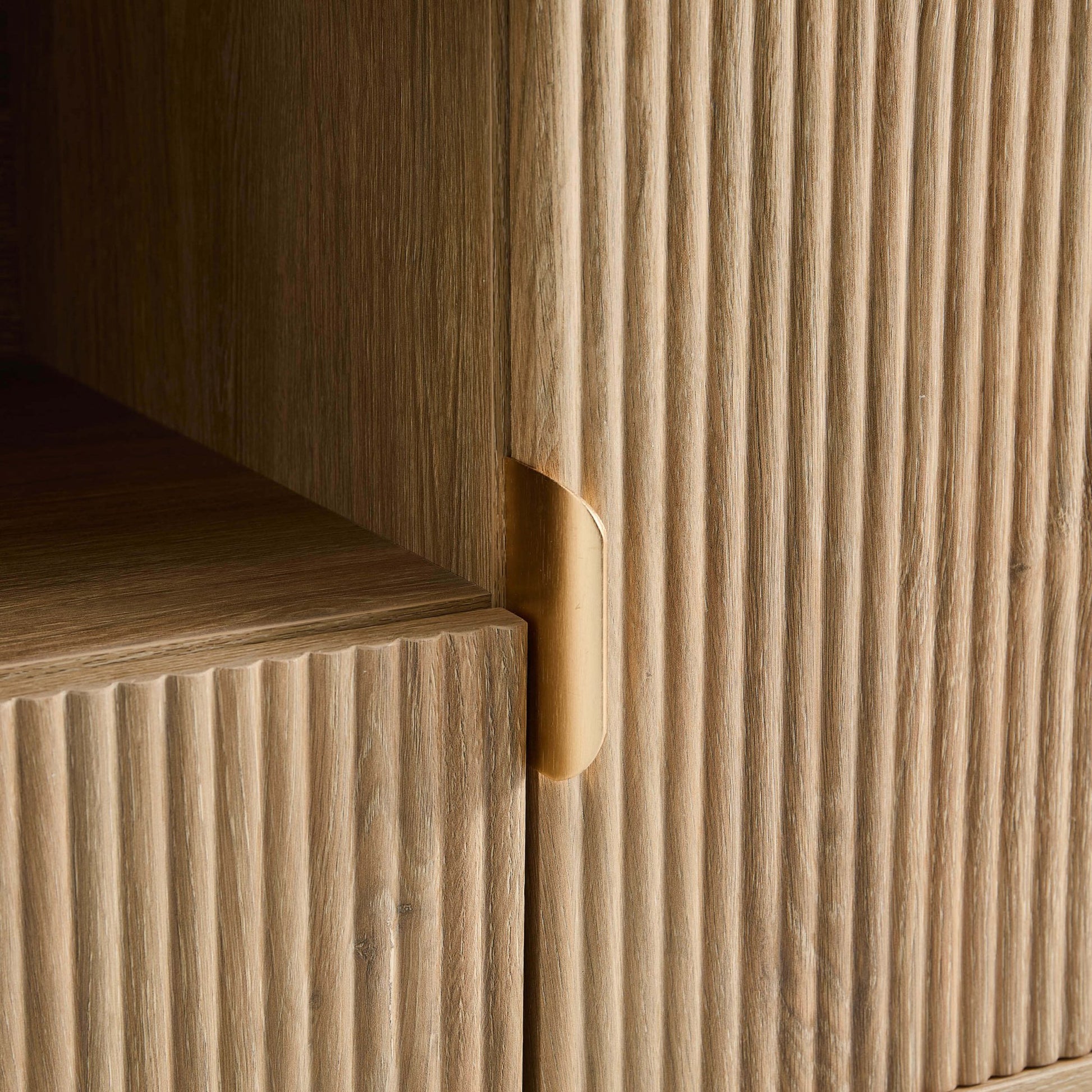 Hattie Large TV Unit for TVs up to 75" - Light Wood - DUSK